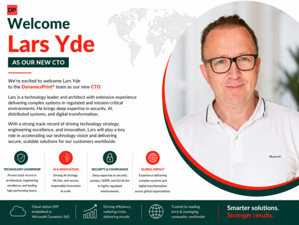 Lars Yde joins DynamicsPrint® as Chief Technology Officer
